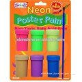 Non-toxic neon poster paint with brush